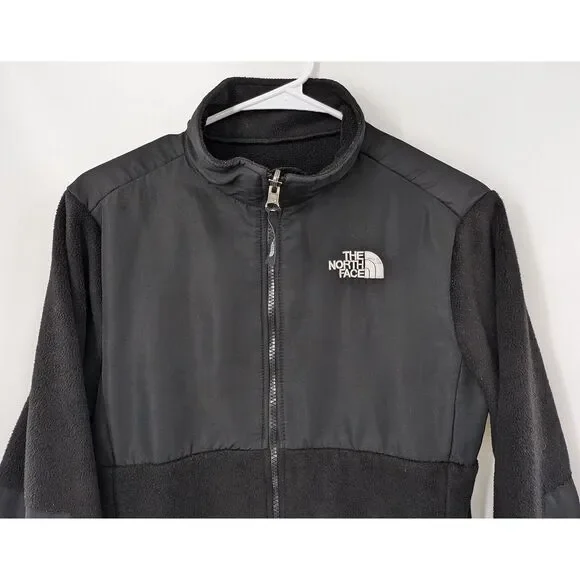 The‎ North Face Girls Medium Black Polartec Fleece Full Zip Jacket Zip Pockets - Picture 7 of 11